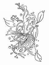 Koi Designlooter Pagesfree Mycoloring sketch template