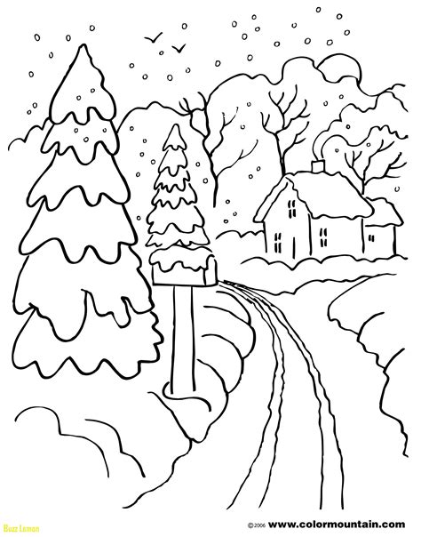 winter scene coloring pages  getcoloringscom  printable