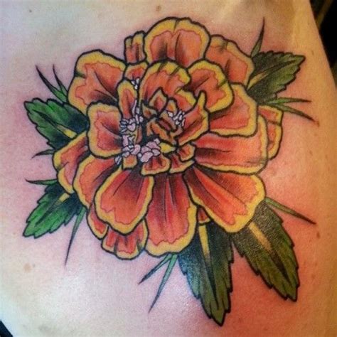October Birth Flower Marigold Tattoo Birth Flower Tattoos Flower Tattoo