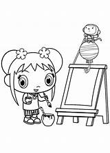 Kai Lan Coloring Pages Hao Ni Painting Printable Nick Jr Chinese Book Print Kailan Info Description Colorpages Kids sketch template