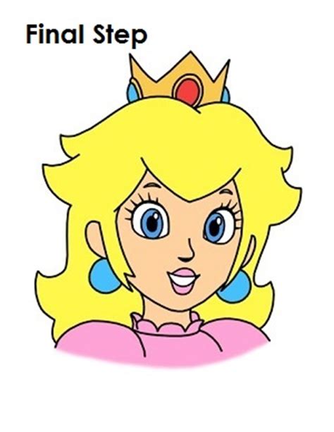 draw princess peach