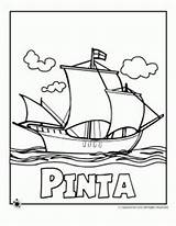 Pinta Columbus Nina Activities Indios Páginas Infância Barcos Descubrimiento América Pintar Jardim sketch template