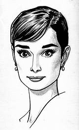 Hepburn Audrey Napoletano Disegno Commenti sketch template