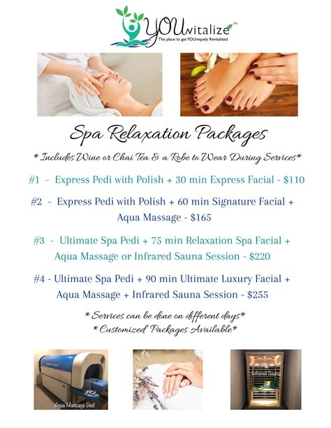 spa specials packages youvitalize
