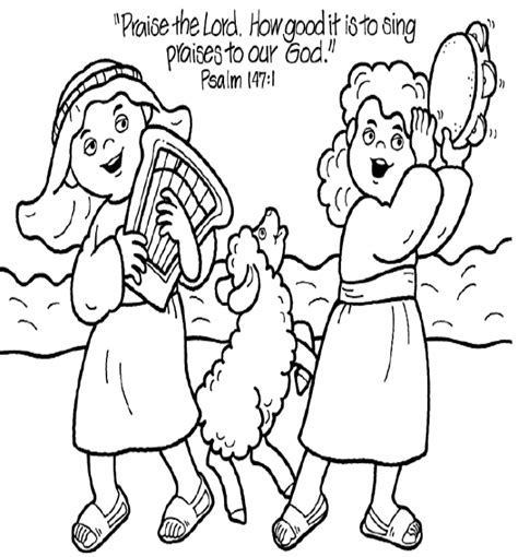 praise  lord coloring page  psalm  bible story crafts