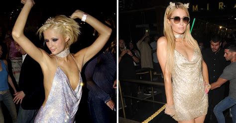 paris hilton wears her silver 21st birthday dress 15 years later