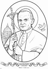 Coloring Pages Paul John Ii Dover Saint Pope Publications Doverpublications Book Welcome Catholic Crafts Choose Board School Visit Drawing sketch template