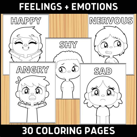 feelings emotions coloring pages  teach simple