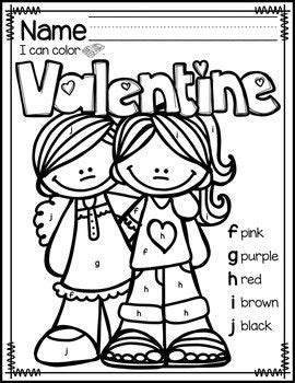 valentines day color  letter valentines day coloring page