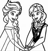Elsa Coloring Pages Anna Frozen Holding Hands Princess Disney Printable Sheets Wecoloringpage Print Clipartmag Cartoon Choose Board sketch template