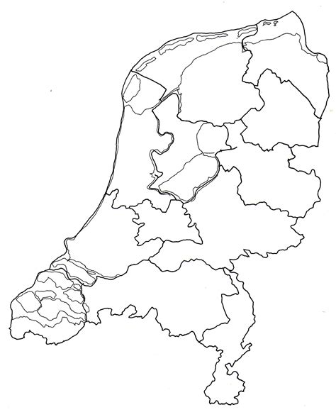kaart nederland provincies leeg kaart europa