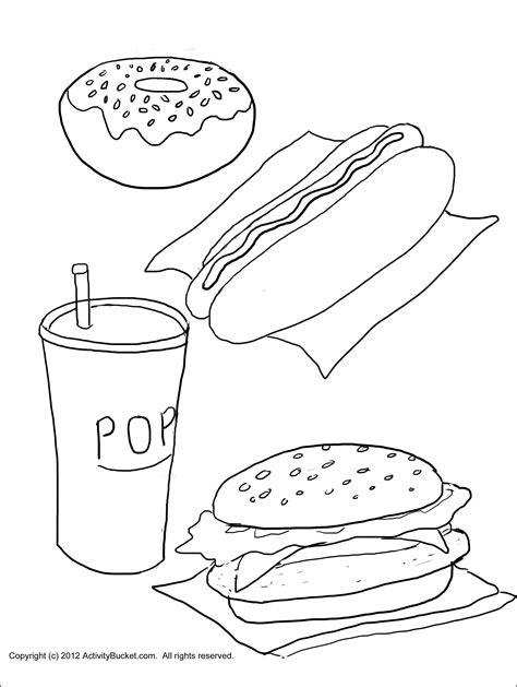 printable food coloring pages printable templates