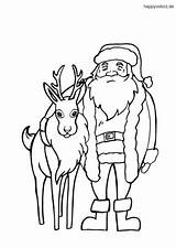 Reindeer Weihnachtsmann Rentier Ausmalbild Rentiere Nikolaus Malvorlage Schlitten sketch template