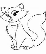 Coloring Kitten Pages Cute Popular Kitty sketch template