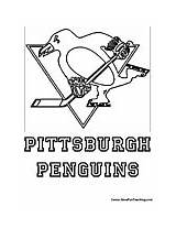 Coloring Pittsburgh Penguins Pages Hockey Sports Template Colormegood sketch template
