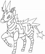 Pokemon Zebstrika Coloring Pages Drawings sketch template