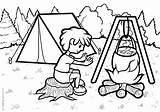 Campamento Ausmalbilder Ausmalbild Retkeily Tourist Varityskuvia Template Tulosta Drucken Q3 sketch template