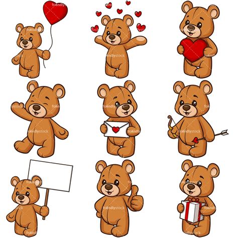 teddy bear clip art valentines day rectangle circle