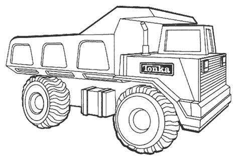 tonka dump truck printable coloring page