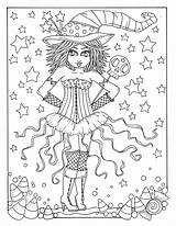 Coloring Muller Deborah Pages Halloween Choose Board Witch sketch template