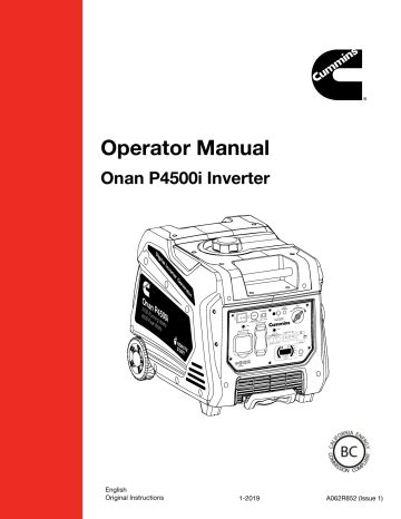 cummins onan pi operators manual manualzz