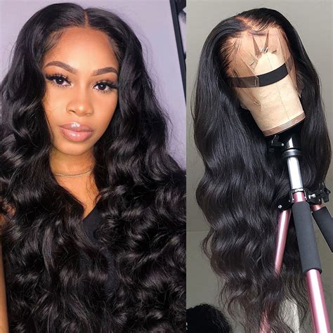 250 high density body wave human hair lace front wigs