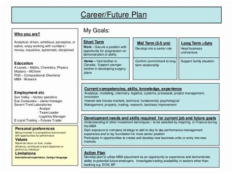 professional development plan sample fresh career plan  career development plan career