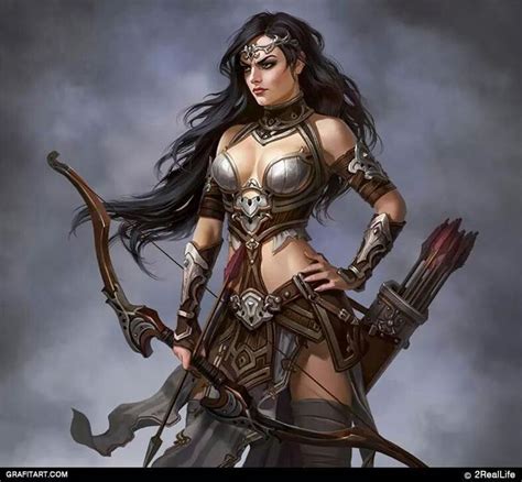 Awesome Female Archer Strong Female Drawings Fantasy