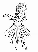 Coloring Hula Dancer Pages Printable Girl Jobs Getcolorings sketch template
