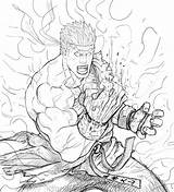 Ryu Evil Fighter Street Sketch Coloring Drawings Pages Deviantart Fan sketch template