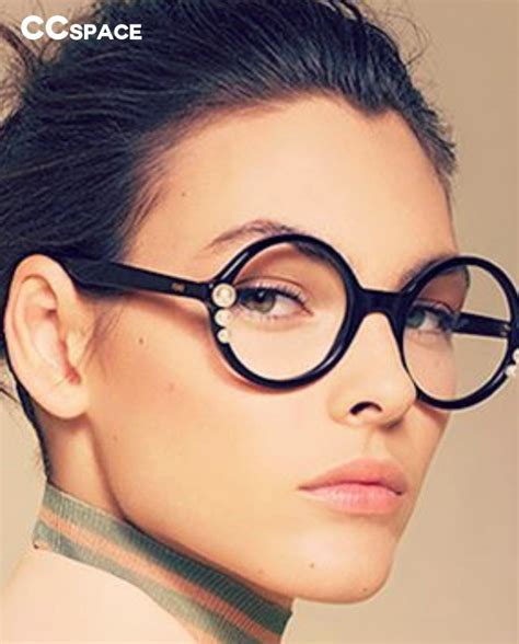 three pearls round glasses frames women sexy styles ccspace brand