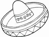 Sombrero Coloring Getcolorings sketch template