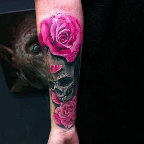 25 Best Skulls And Roses Tattoos Images On Pinterest