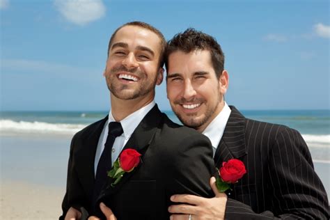 same sex wedding style coordinating two grooms