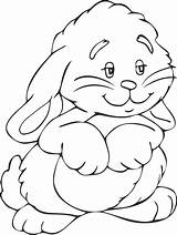 Bunny Outline Clipart Drawing Openclipart Cute Getdrawings sketch template