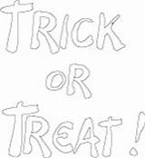 Coloring Halloween Trick Treat Bubble Letters Poster Happy Pages Sheet sketch template