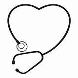 Stethoscope Heart Clipart Drawing Clip Cute Paintingvalley Medical Transparent sketch template