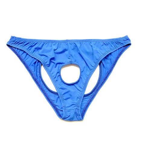 mens gay pouch underwear funny erotic apparel sexy hole briefs open