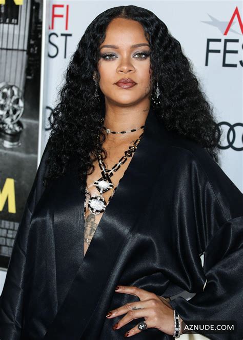 rihanna braless at the afi fest 2019 premiere of universal pictures queen and slim held at the