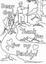 Coloring Father Pages Fathers Daddy Dad Daughter God Ministry Children Dear Thank Pdf sketch template