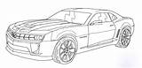Camaro Pages Ss Car Coloring 2010 Bumblebee Template sketch template