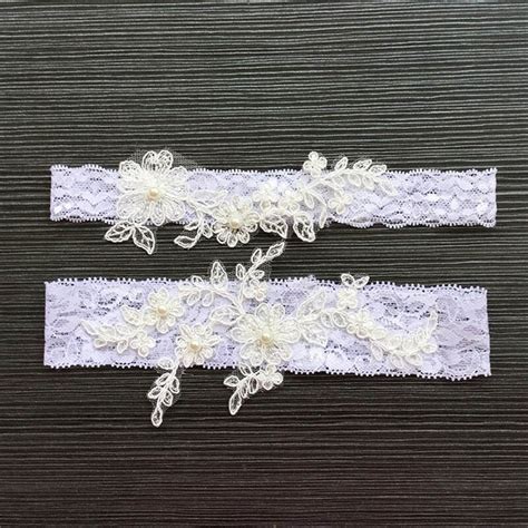 wedding garter lace flower beading sexy garters 2pcs set for women