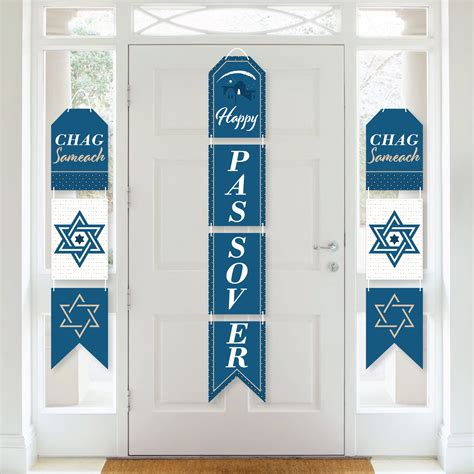 big dot  happiness happy passover hanging vertical paper door banners pesach jewish