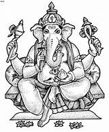 Ganesh Coloring Ganesha Inde Bouddha Printablecolouringpages 4to40 Elefante sketch template