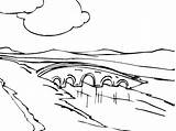 Landscape Coloring Pages River Printable Bridge Kids Landscapes Color Adult Mountain Print Detailed Drawing Coloringpagesfortoddlers Clip Conservation Inspire Awareness Water sketch template