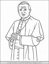 Coloring John Paul Ii Pope Saint St Francis Pages Neumann Drawing Color Peter Thecatholickid Catholic Saints Printable Children Christian Big sketch template