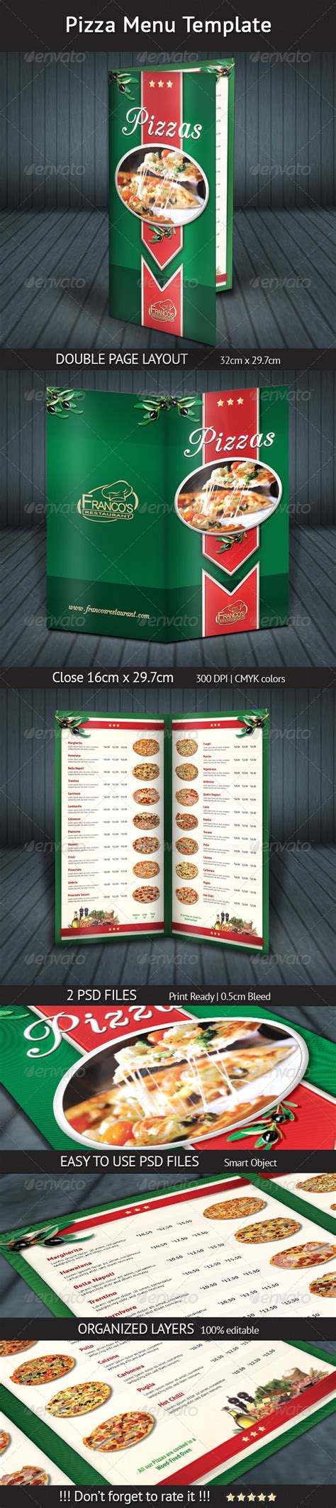 pizza menu template graphicriver