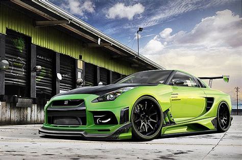 nissan gt r r35 green machine nissan gtr modified cars nissan skyline