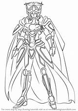 Vanguard Cardfight Knight Draw Solitary Drawing Step Anime sketch template