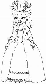 Sofia Coloring Hildegard First Princess Pages sketch template